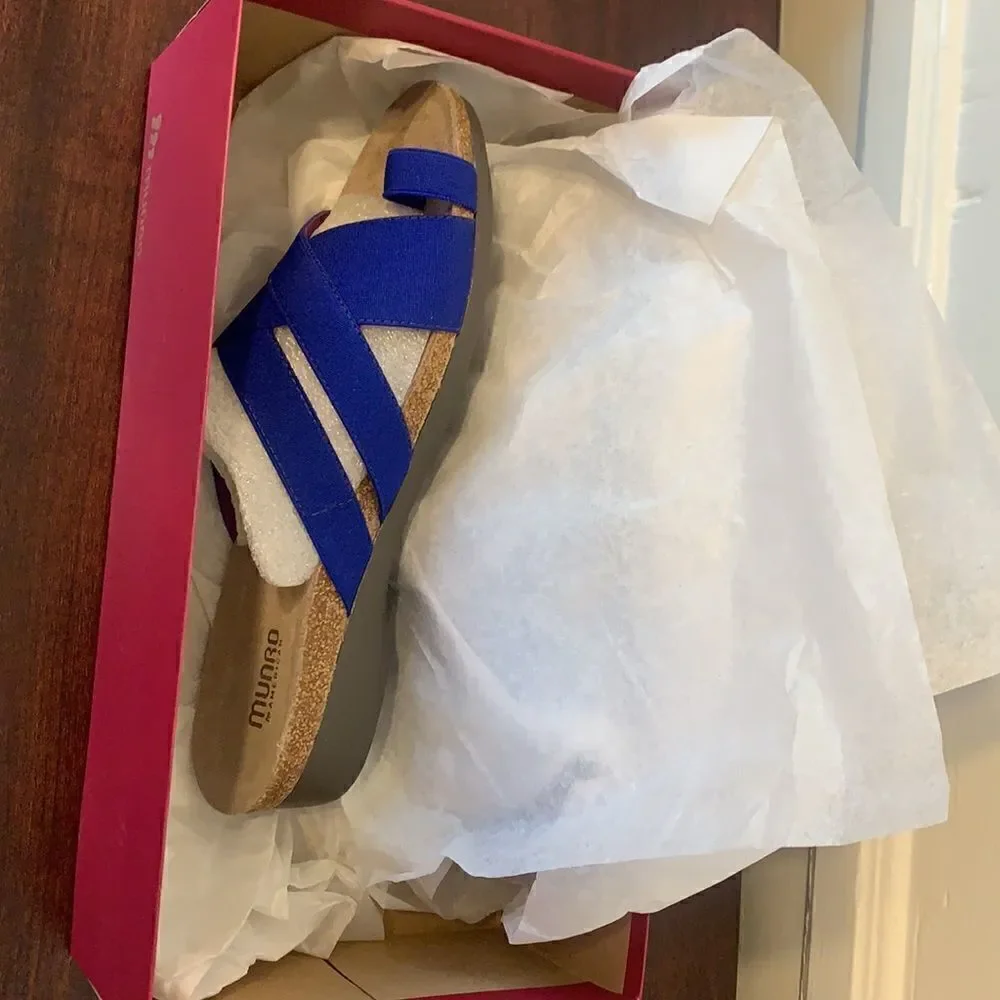 Munro Women’s wedge lightweight comfy slide sandal anatomical footbed Sz 11 NWT